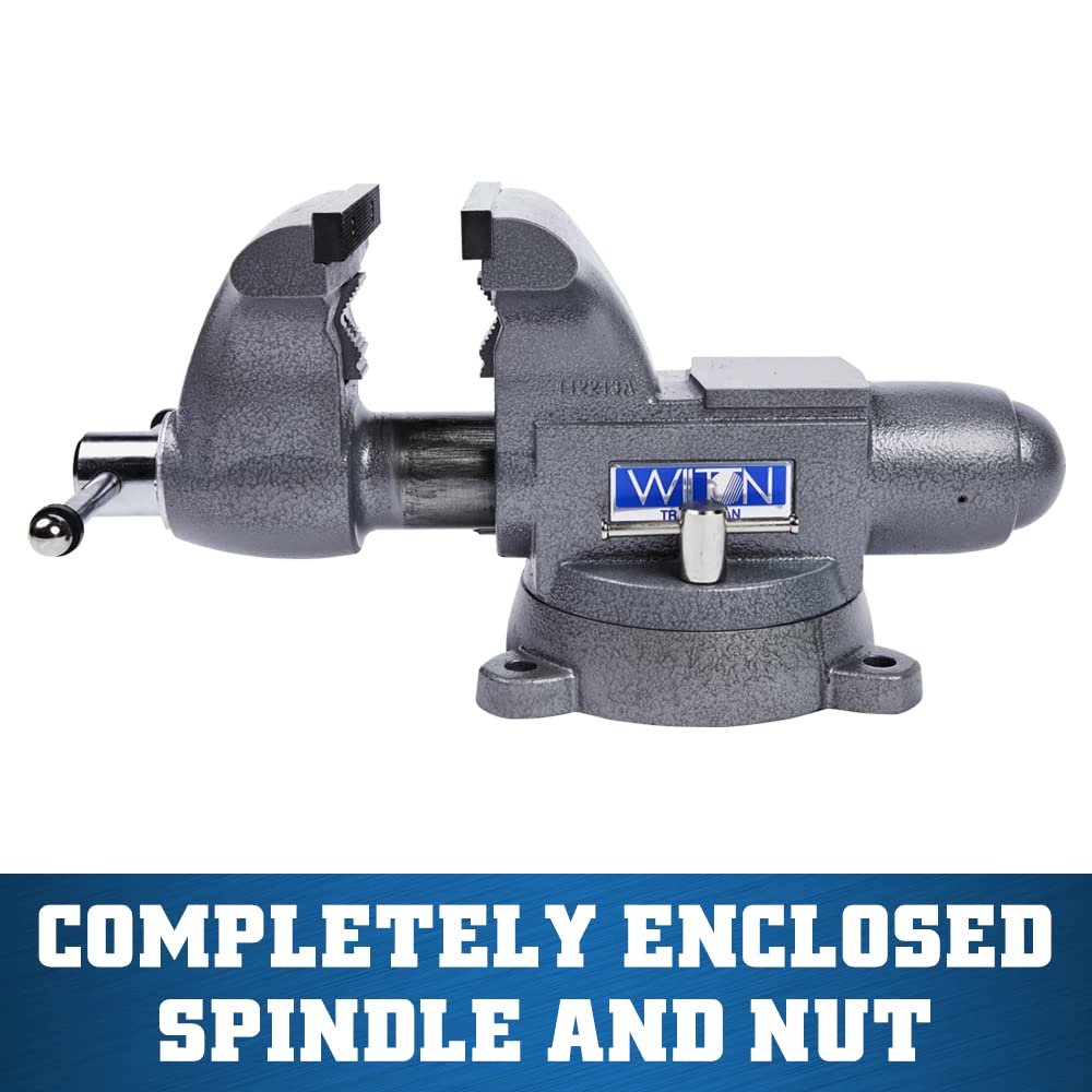 Wilton Tradesman Bench Vise, 8" Jaw Width, 6-3/4" Max Jaw Opening, 4-3/4" Throat (Model 1780A) Wilton