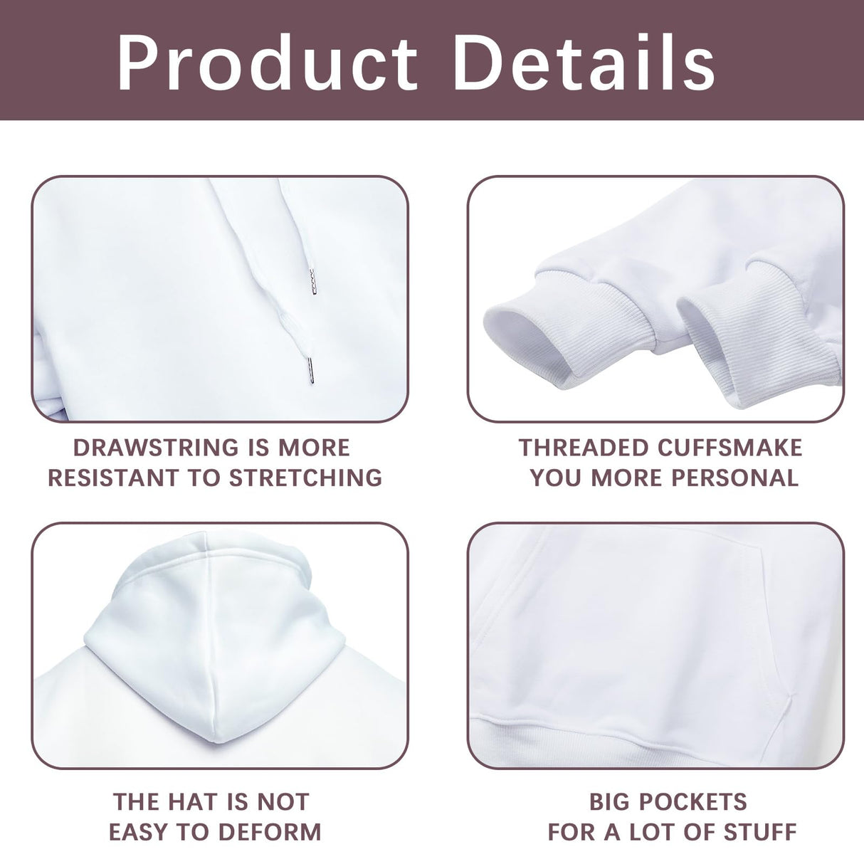 AiDiYGECO 3pcs Sublimation Hoodies Blank Men 100 Polyester Hoodie For Sublimation (2XL) AiDiYGECO