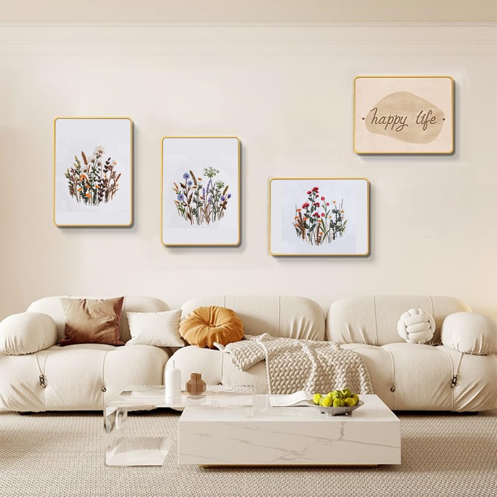 COCOMOX 3 Sets Embroidery Practice Kits, Flower Pattern Embroidery Kit for Beginners Adults, Hand Embroidery Kit for Kids, Easy to Follow Instruction and Video COCOMOX