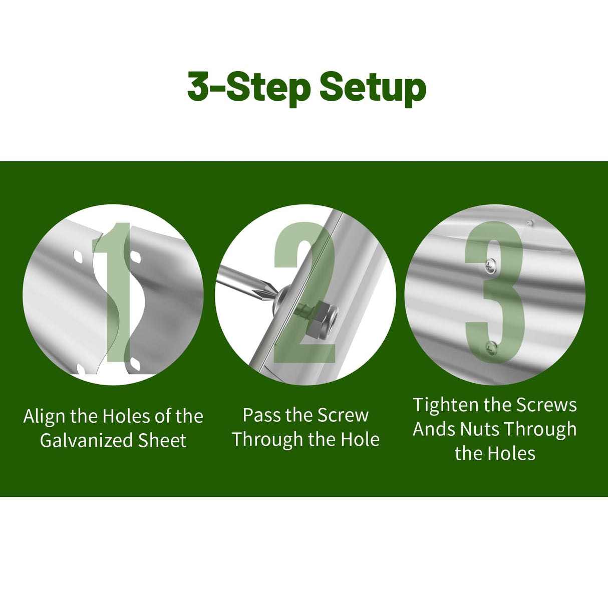 GOOZOO Galvanized Planter Raised Garden Bed, 4x2x1ft Raised Garden Bed Kit for Gardening Outdoor, Oval Metal Land Planter Box for Vegetables, Fruits, Flowers GOOZOO