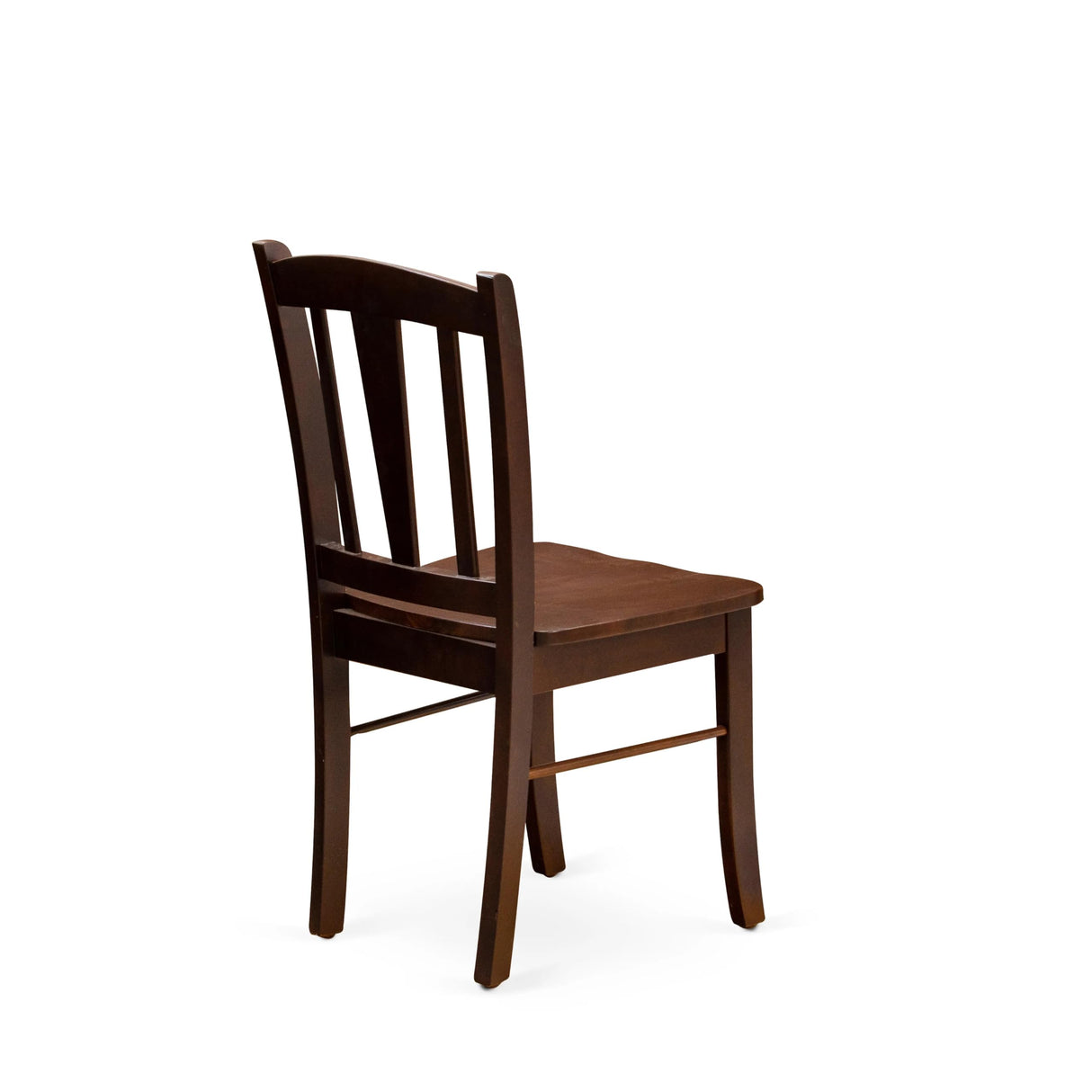 East West Furniture DLC-MAH-W Dublin Dining Chairs - Slat Back Solid Wood Seat Chairs, Set of 2, Mahogany East West Furniture