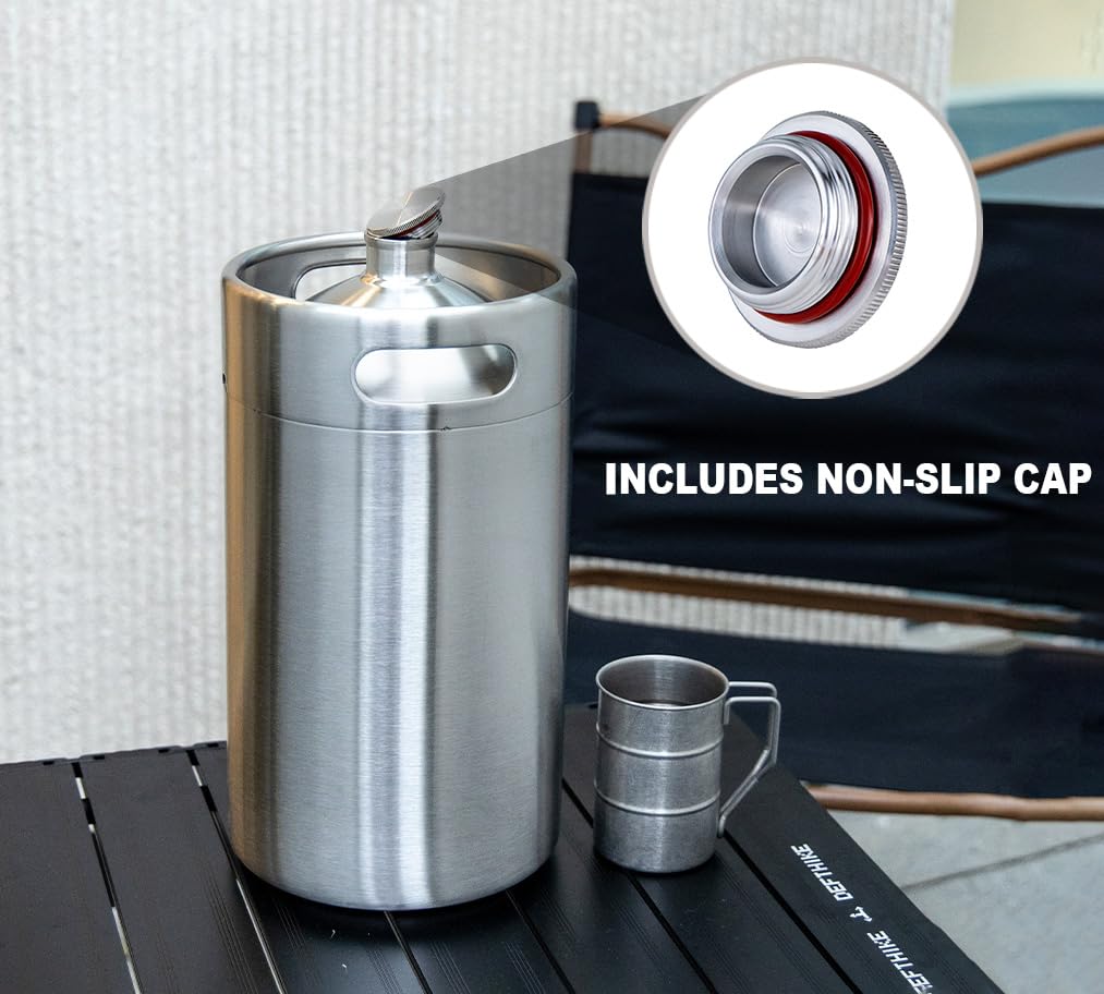 270OZ Mini Keg Growler, Pressurized Home Dispenser System with Adjustable Faucet Keeps Carbonation and Fresh for Homebrew, Craft and Draft Beer Gancowise