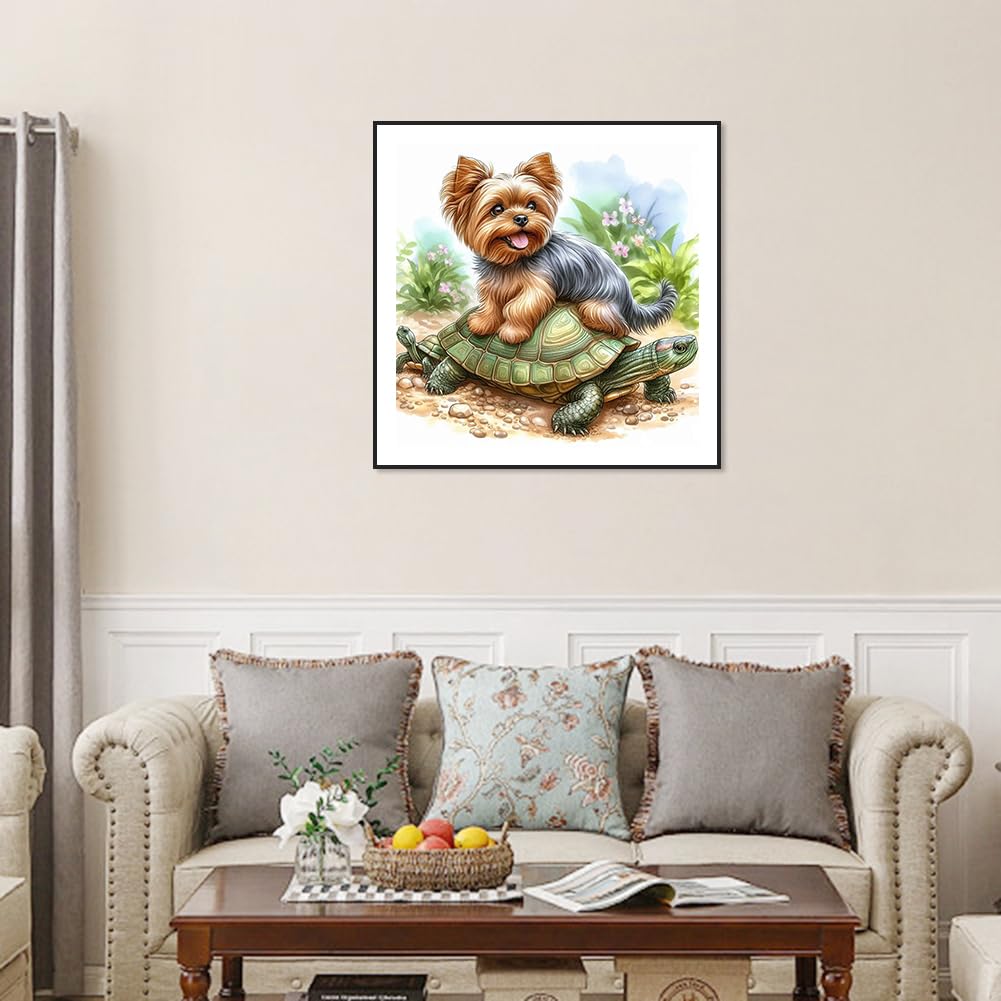 Acudotr Diamond Painting Kits for Adults, 5D DIY Diamond Art Kits for Beginners, Full Drill Diamond Painting Kits for Home Wall Decor, Dog, 12x12 Inch Acudotr