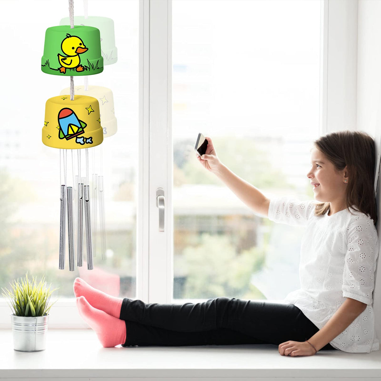 3-Pack DIY Wind Chime Kits- Arts and Crafts for Boys Girls Kids Ages 8-12 4-8 6-8 5-7 3-5, Construct & Paint Birthday Holiday for Kids HOSKO