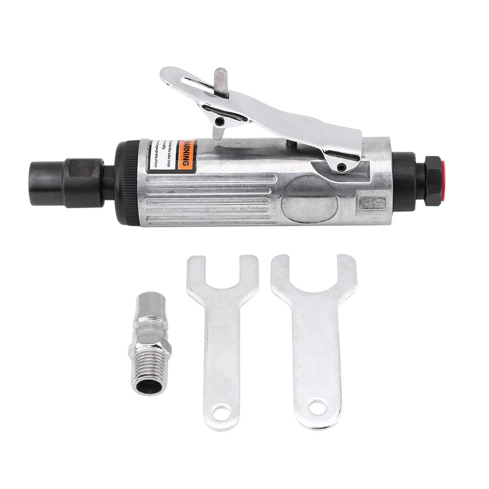 Acouto 1/4" Pneumatic Die Grinder 90PSI Pneumatic Air Die Grinder Grinding Kit Polishing Engraving Tool Acouto