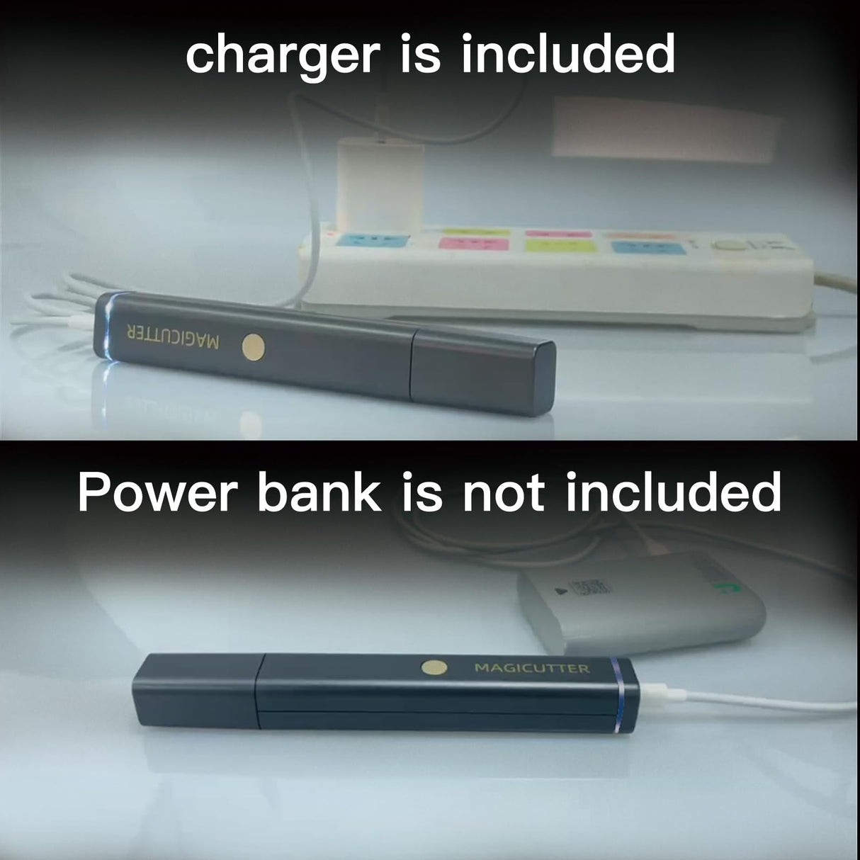 Handheld Ultrasonic Cutter,40pcs Replacement Blades,Multifunctional Plastic Cutting Tool Kit with Adjustable Power and Charger(No Battery) Generic