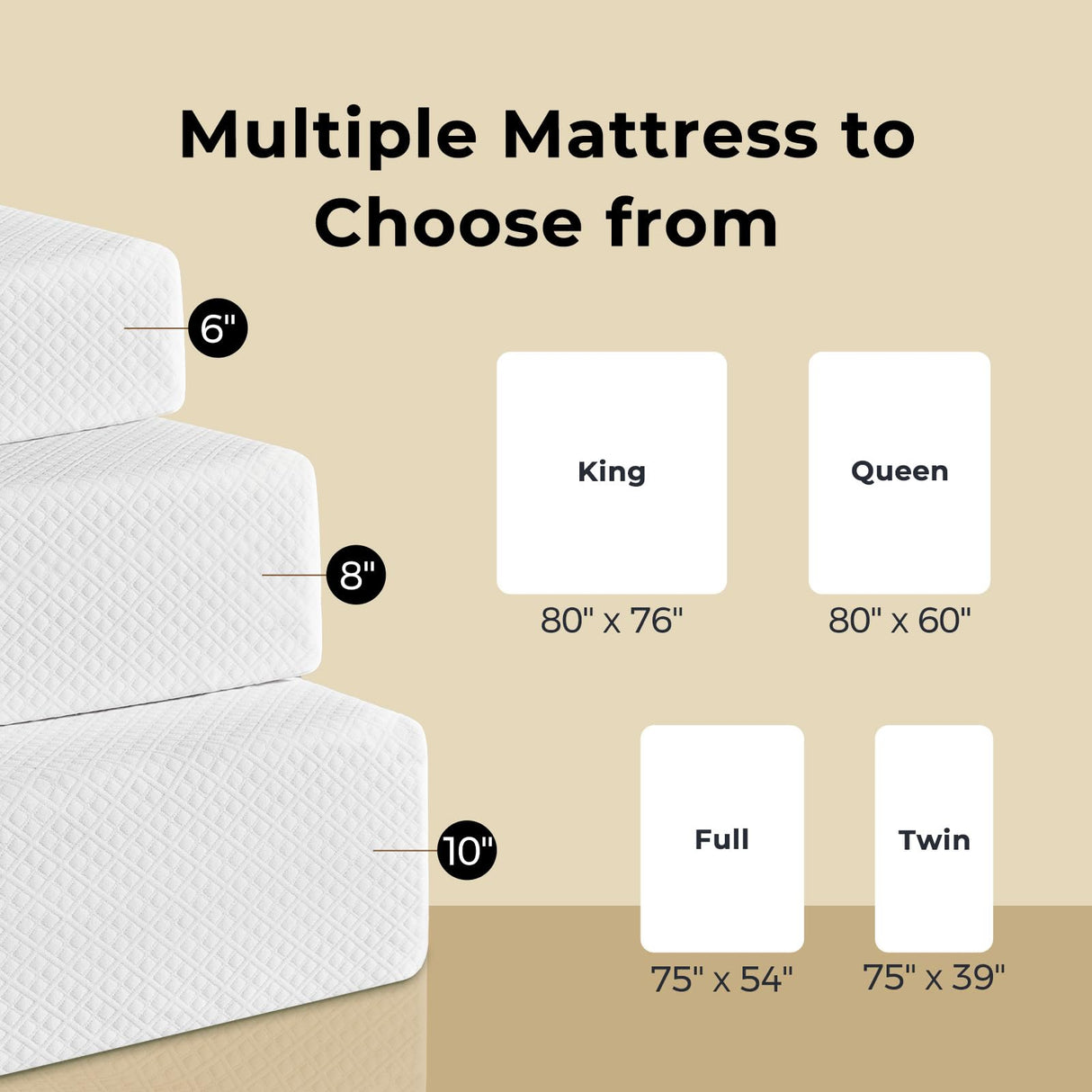 Rolanstar Twin Mattress with Waterproof Mattress Protector, 8 Inch Gel Memory Foam Mattress in a Box, Fiberglass Free, Breathable for Cool Sleep & Comfy Support, CertiPUR-US Certified, White Rolanstar