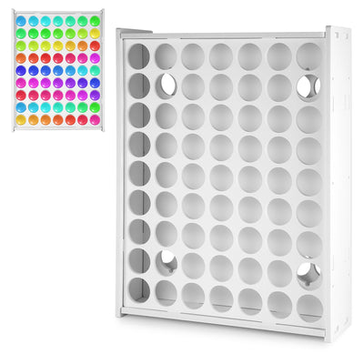 PEUTIER Paint Organizer, 63 Holes Acrylic Paint Storage, Vertical Rack Stand for 2oz Craft Paints, Wall Mounted