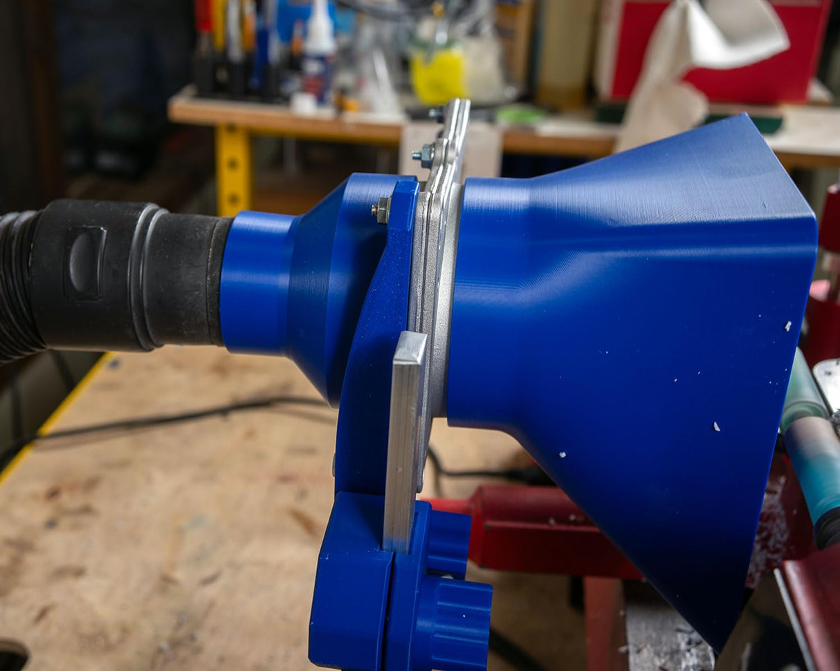 Simple Dust Collection System for Split-Bed Wood Lathe (Fits Wet/Dry Vac, JET 1221 Lathe) Simple Woodturning Tools