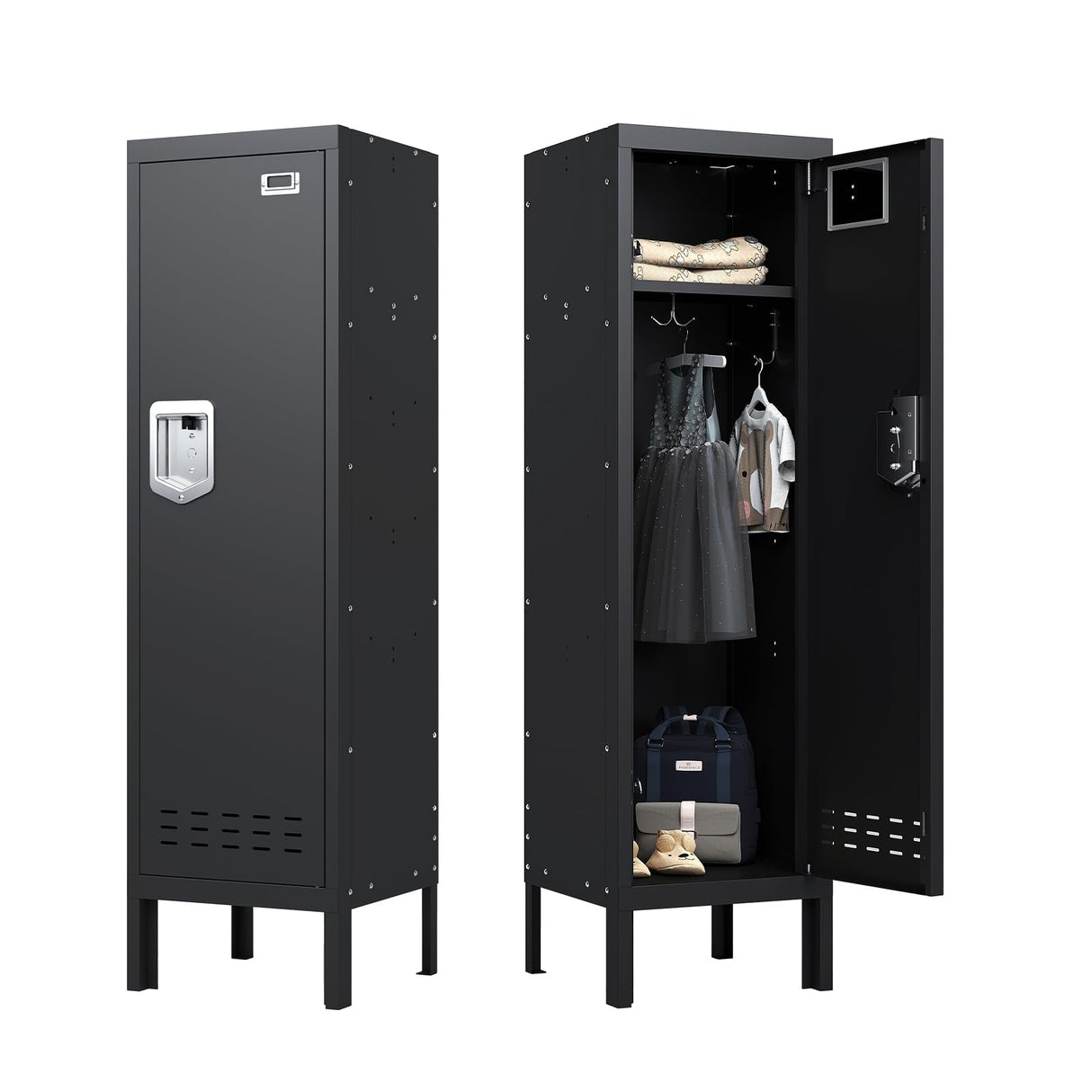 BUTISOW Metal Cabinet Home Office Storage, Lockable Steel Locker with Door, 54" Height, Multi-Purpose for Home, Office, Gym, School, Garage BUTISOW