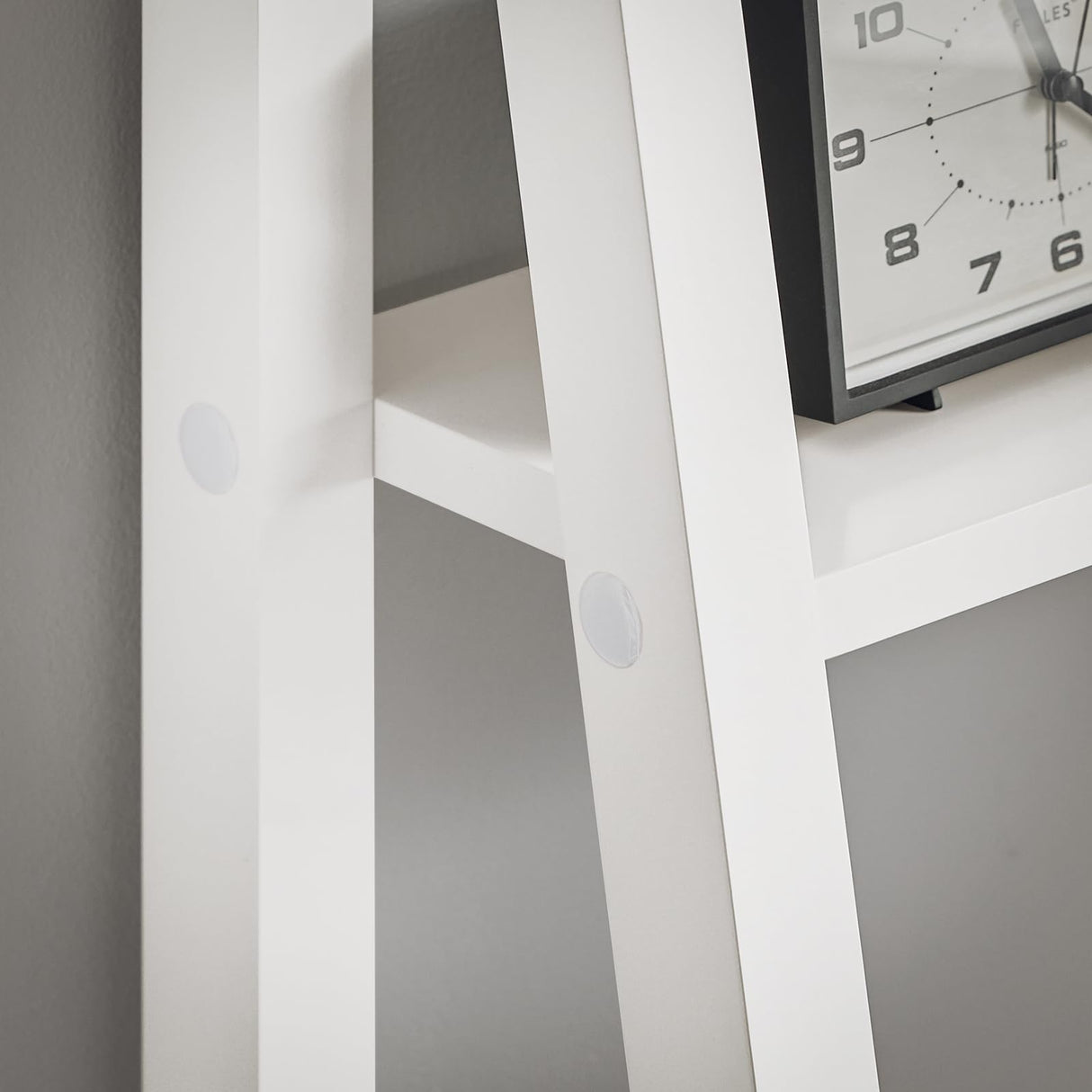 Haotian SoBuy Ladder Shelf Desk, Bookcase, Book Shelf, Leaning Desk with Shelves, Wall Shelf, White FRG60-W SoBuy