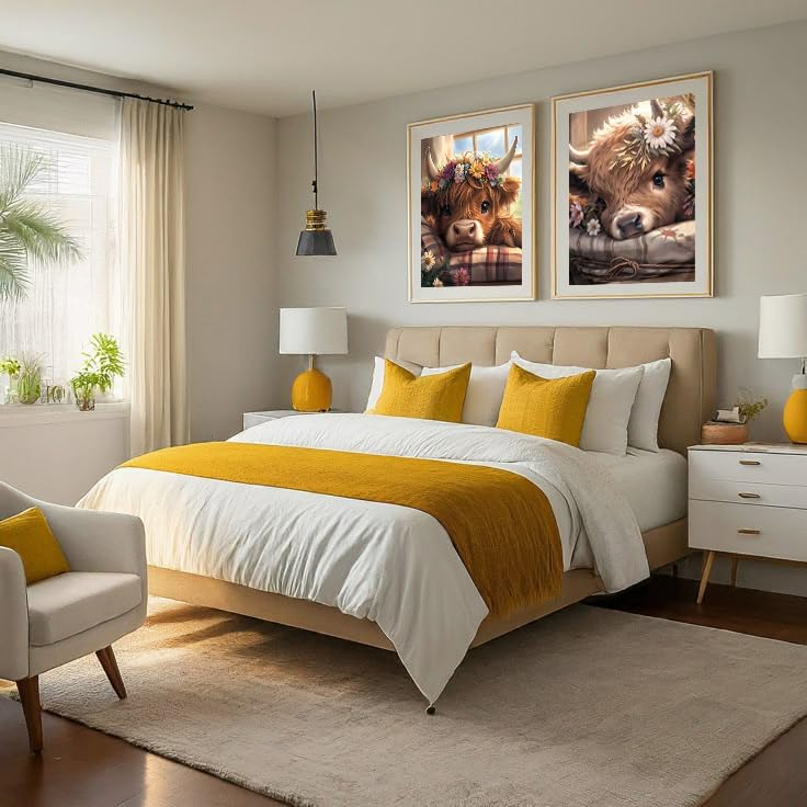 Mowana 2 Pack Cow Diamond Art Kits for Adults – Cow Diamond Painting Kits for Beginners, 5D DIY Farm Animals Highland Cow Rhinestone Art, Gem Art Craft for Home Decor & Farmhouse Wall Art 12x16 inch Mowana