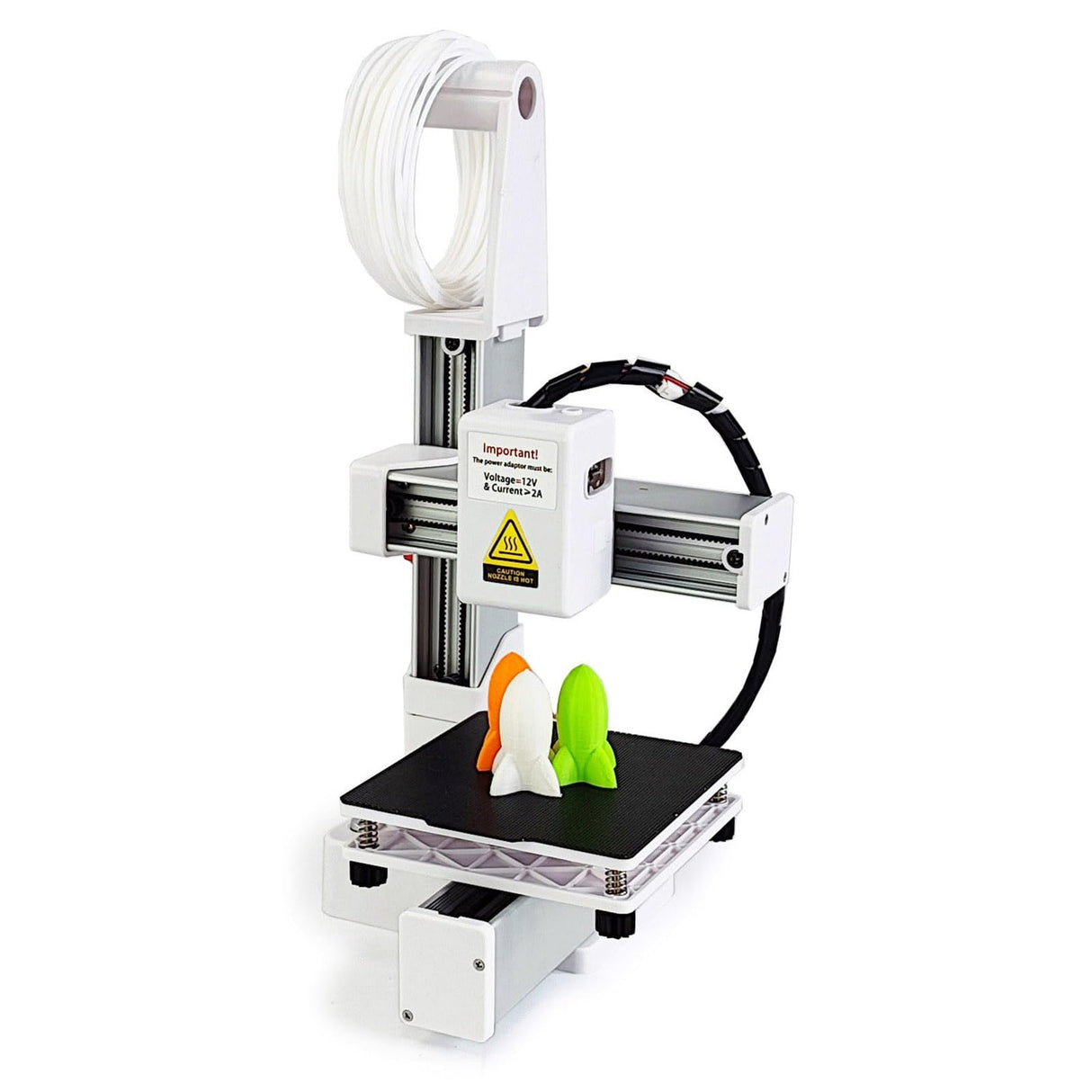 Mini 3D Printer, FDM 3D Printers for Beginners, 4x4x4 Printing Size, Support 1.75mm TPU PLA, Small 3D Printing Machine with (US Plug) Gugxiom