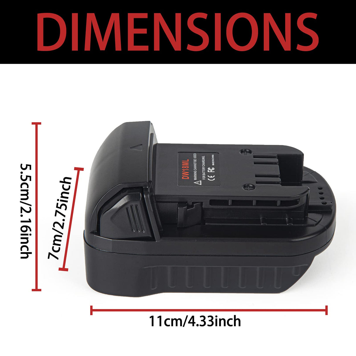 for Dewalt to Milwaukee Battery Adapter, Convert for DeWalt 18v-20v Lithium Batteries to Milwaukee M18 18v Cordless Power Tools Use Echoyee