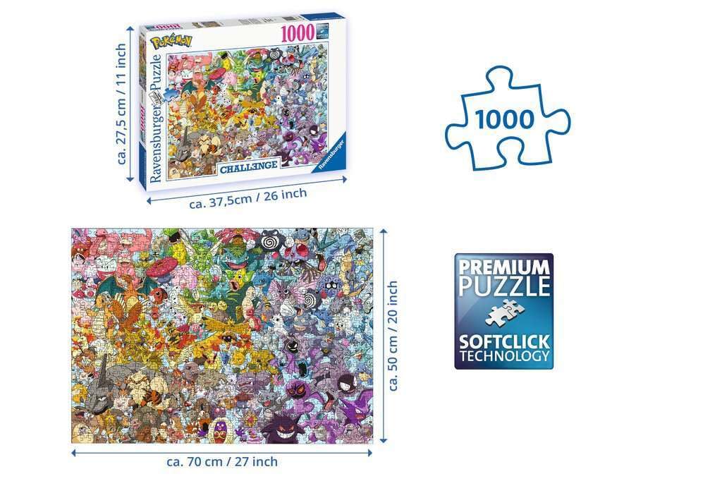 Ravensburger Pokémon 1000 Piece Challenge Jigsaw Puzzle for Adults and Kids Age 12 Years Up Ravensburger
