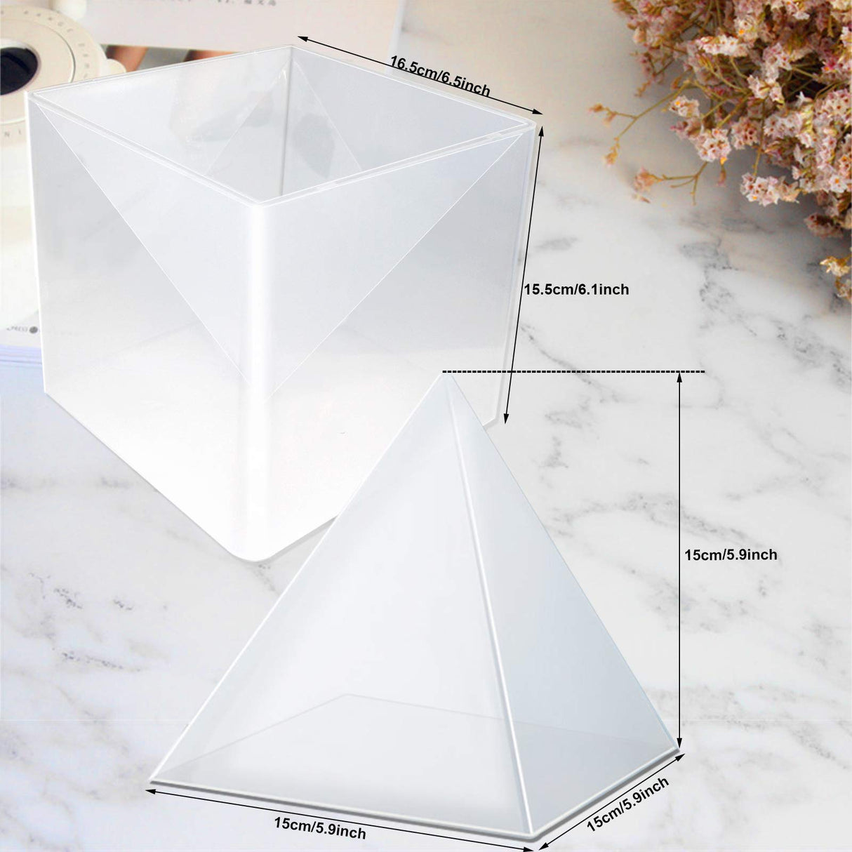 Large Pyramid Resin Mold Big Pyramid Mold for Resin Pyramid Silicone Mold Epoxy Resin Casting Mold for DIY Jewelry Casting Crafts Chistepper