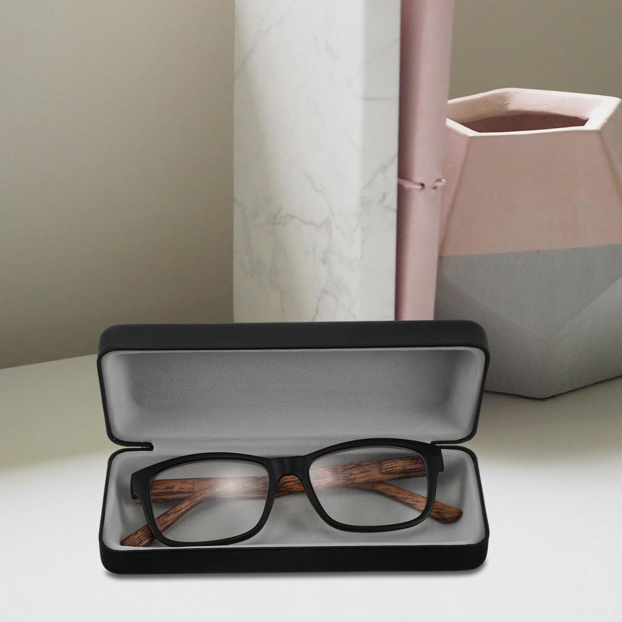 GALPADA Diamond Art Glasses Case Hard Shell Eyeglass Holder Portable Sunglasses Travel Storage Box Stylish Protective Organizer GALPADA