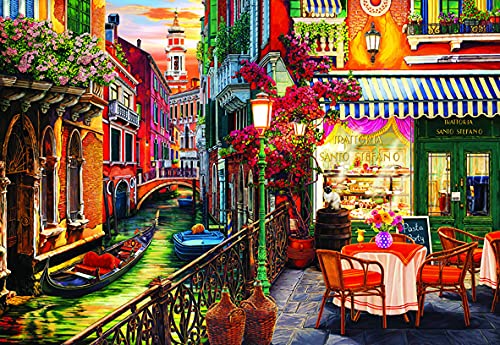 Anatolian Puzzle - Venetian Cafe - 2000 Piece Jigsaw Puzzle #3952, Multicolor Anatolian