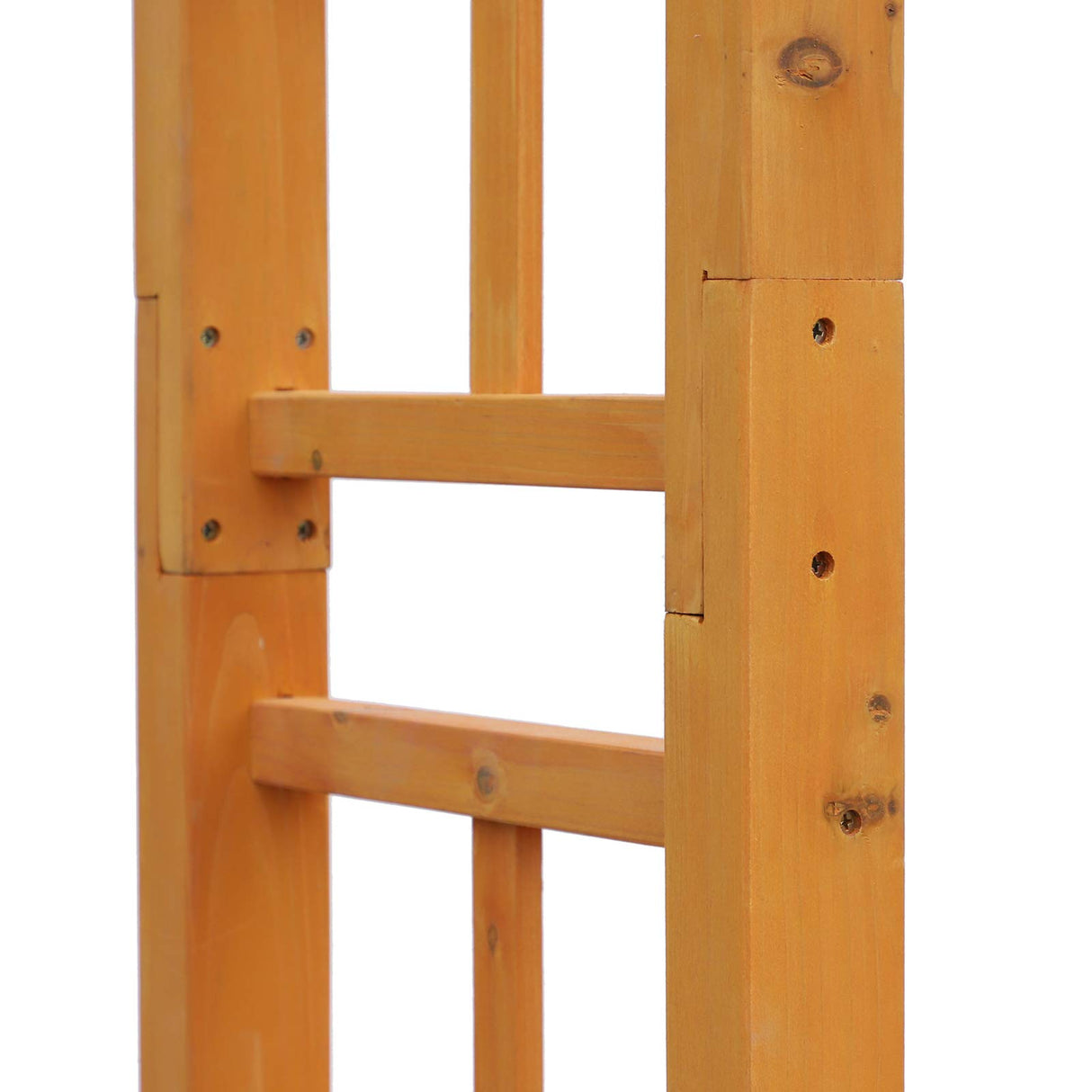 Outsunny 85" Wooden Garden Arbor for Wedding and Ceremony, Outdoor Garden Arch Trellis for Climbing Vines, Fir Wood, Orange Outsunny