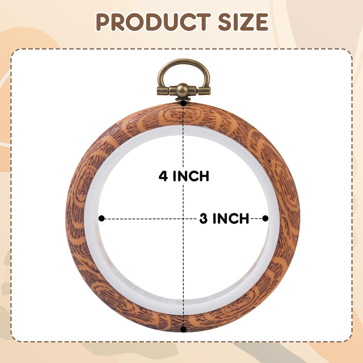Wooden Embroidery Hoops Set (4Inch) - Display Frame for Cross Stitch, Hand Sewing & Wall Decor - 15 Pack Craft Hoop Rings Zuaooz