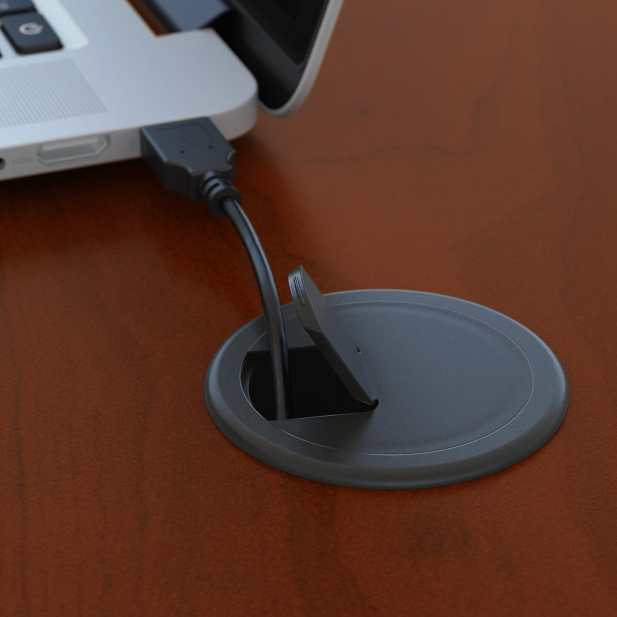 Bush Business Furniture Series C 72W L Shaped Desk with 48W Return and Mobile File Cabinet in Hansen Cherry Bush Business Furniture