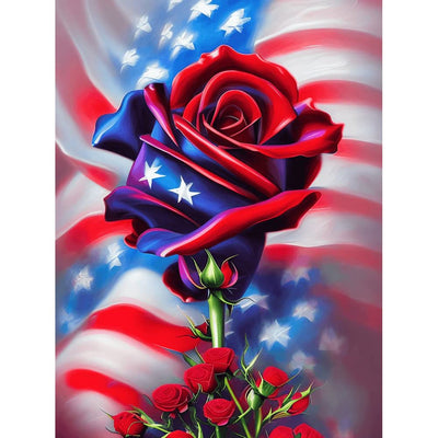 Stalente Diamond Painting Kits for Adults, 5D DIY Diamond Art Kits for Beginners Round Full Drill Diamond Painting for Home Wall Decoration Gift 12×16inch, Rose Flower