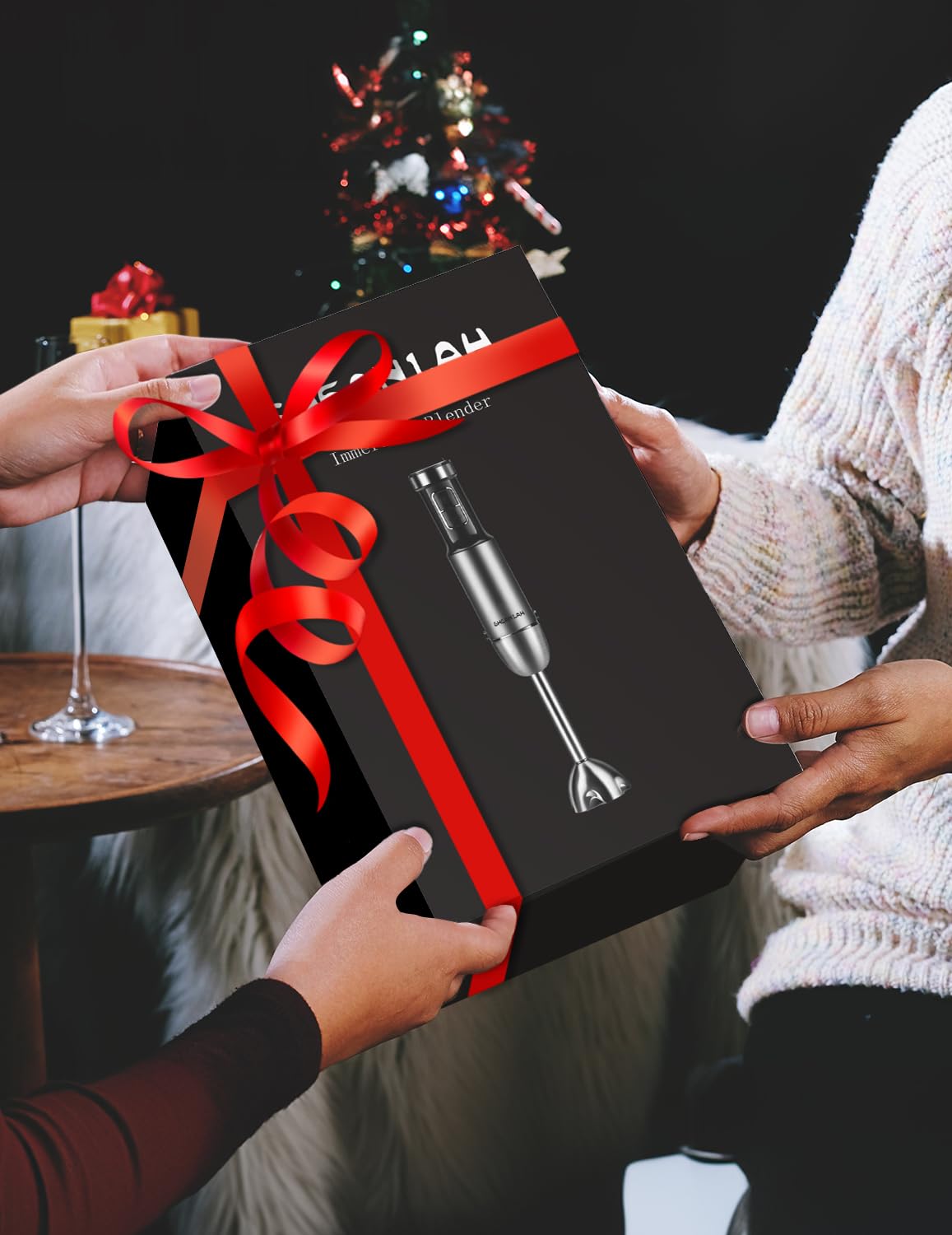 1000W Powerful Immersion Blender handheld, 2024 New Update Hand Blender with 25-Speed, Scratch-Resistant Hand Mixer with Heavy-Duty Copper Brushless Motor and Gift Box SHEANLAH