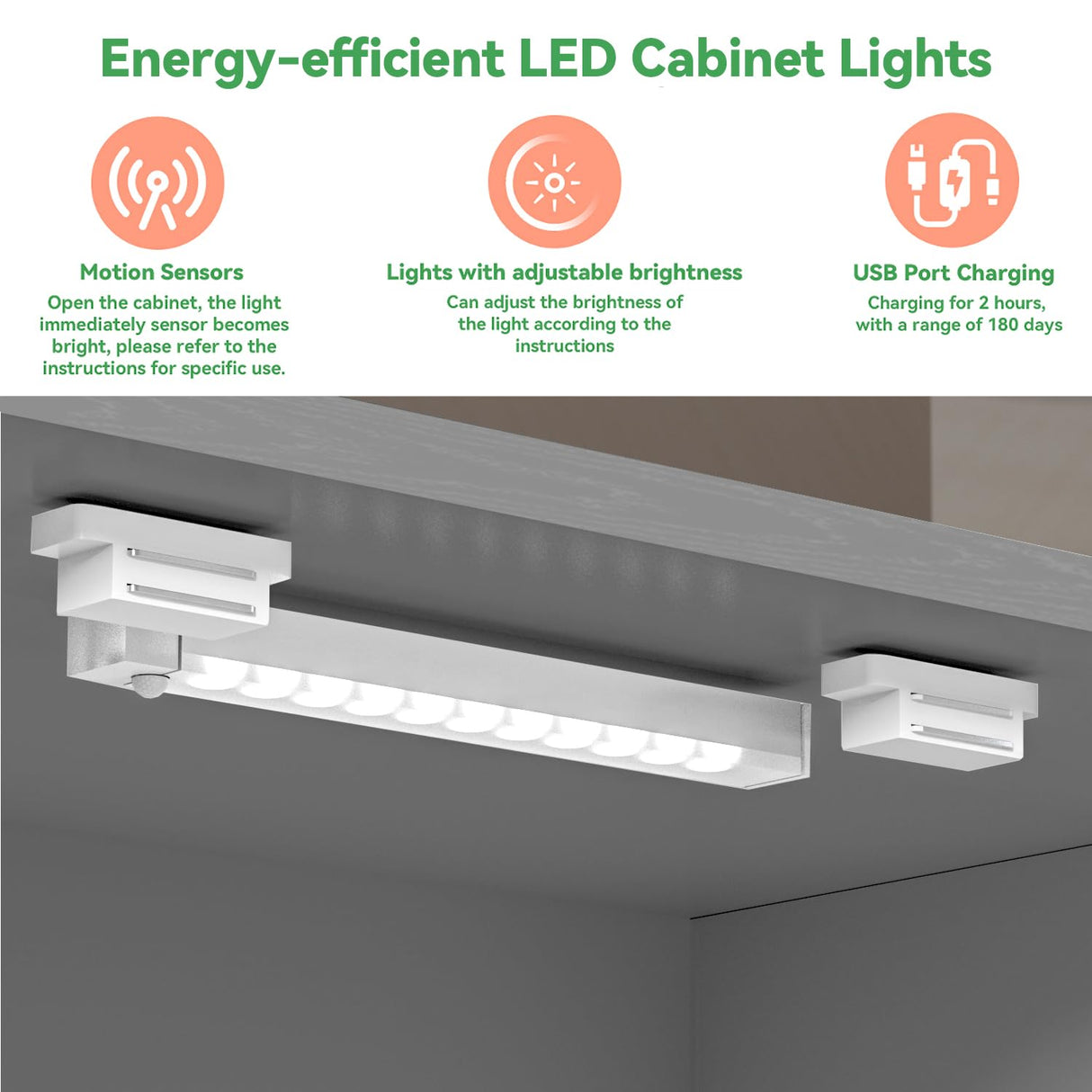 FJTJBSI 50" LED Kitchen Pantry Cabinet Grey Storage Cabinet Food Pantry with Doors and Adjustable Shelves Freestanding Buffet Cupboards Sideboard for Kitchen Living Room and Dinning Room FJTJBSI