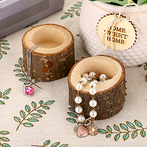 OwnMy Set of 24 Wooden Tea Light Candle Holders Votive Candle Holders, Rustic Wooden Pillar Candle Stands Vintage Wooden Tealight Holders Set Candle Centerpieces for Dining Table Wedding Party, 1.6" H OwnMy