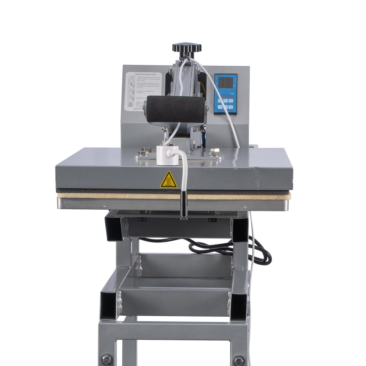 VISRACK 16x24 Manual Heat Press Machine - 2000W 110V High-Pressure Clamshell with Infrared Positioning, Fast Heating, Digital Control for T-Shirt Sublimation & Heat Transfer, Grey VISRACK