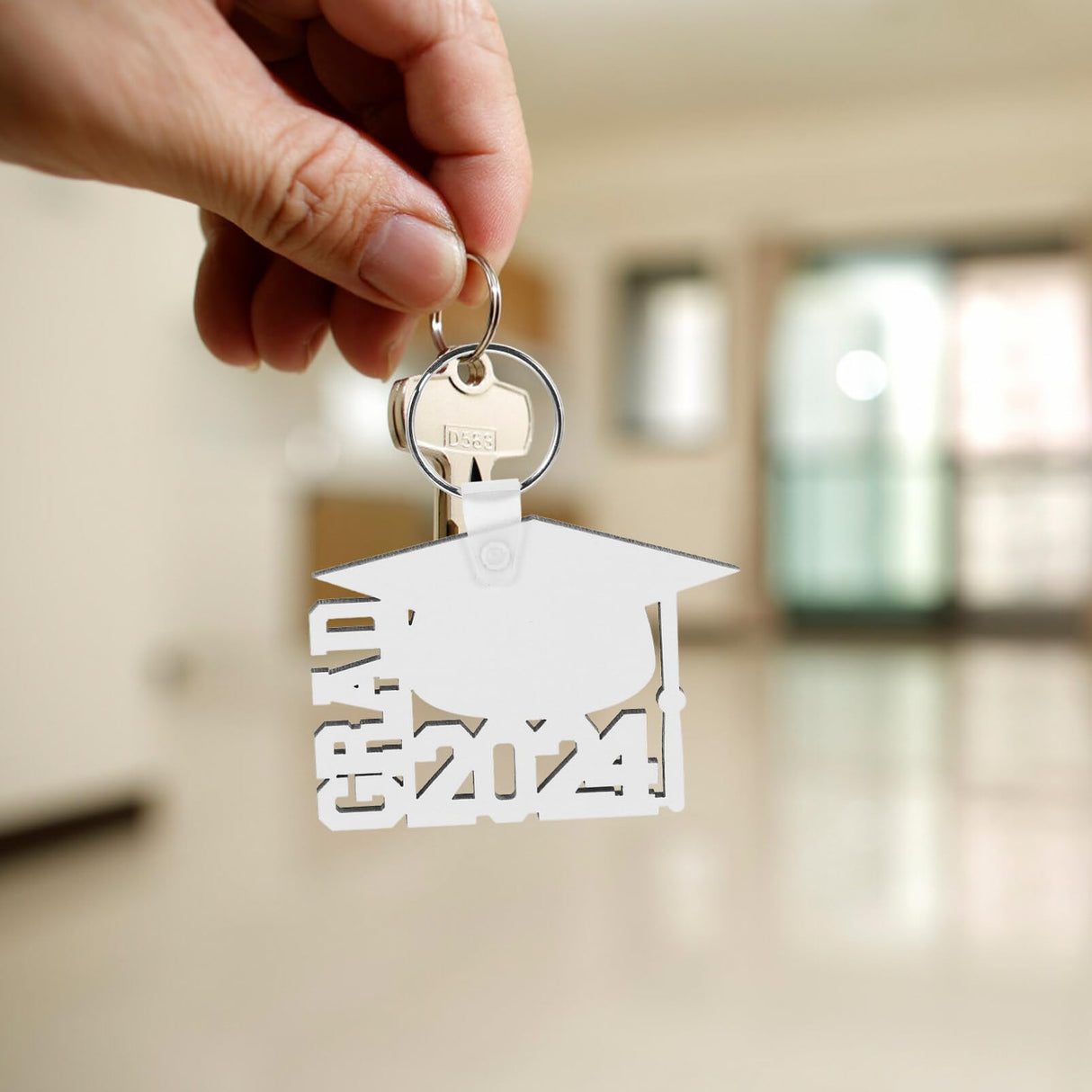 Graduation Keychain Sublimation Blank on Class of 2024 Keyrings Inspirational Keychain Key Holder Pendant Souvenir for Holiday Party NUOBESTY