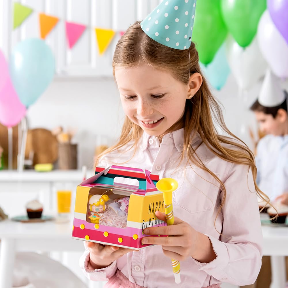 PYD Life 10 Pack Sublimation Gift Boxes Blanks 5.9" x 5.9" x H 6.3" with Clear PET Window Built-In Handle Matte White for Party Favors,Birthday,Christmas,Holidays Gifts Wrapping Packing PYD Life