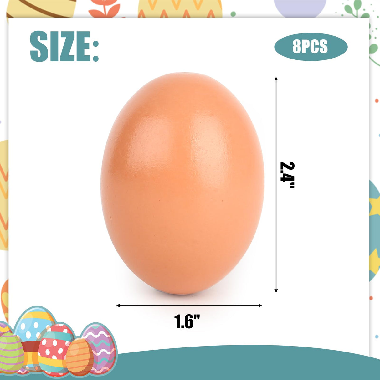 LovesTown 8PCS Wooden Fake Eggs, 3 Colors Toy Egg Wooden Egg Faux Eggs for Crafts Fake Chicken Eggs Nesting Eggs LovesTown