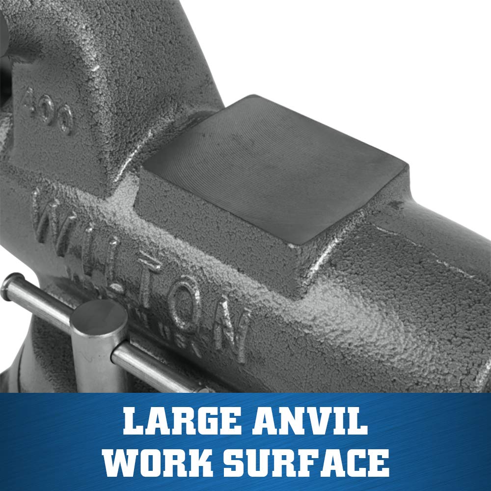 Wilton Machinist Bench Vise, 4" Jaw Width, 6-1/2" Jaw Opening, 3-1/2" Throat (Model 400S) Wilton