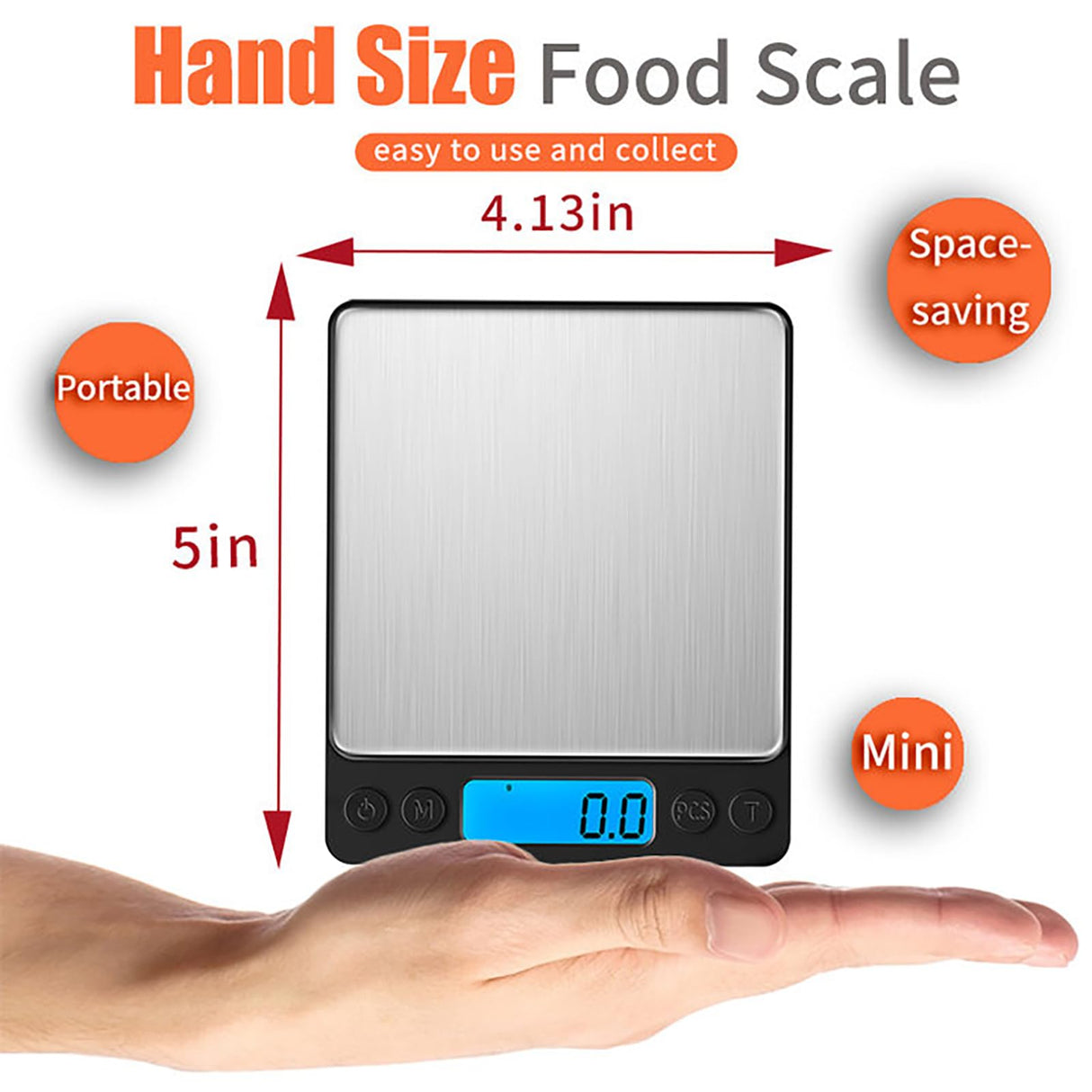 Digital Food Kitchen Scale Upgraded, YONCON 3000g/0.1g High Accuracy Mini Pocket Scale Measures in Grams and oz for Cooking, Baking, Jewelry, Tare Function,2 Trays, LCD Display (Batteries Included) Yoncon