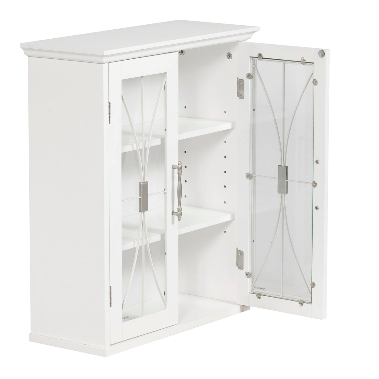 Teamson Home Delaney 20.5" x 24" 2-Door Removable Wall Cabinet with Adjustable Shelves, White Teamson Home