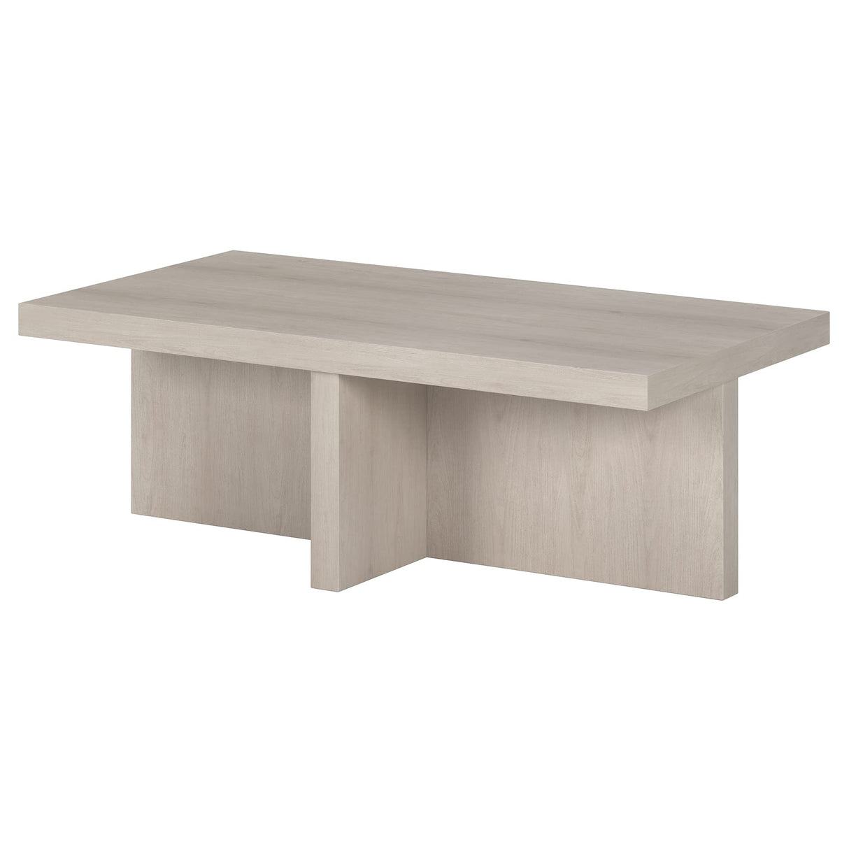 Henn&Hart 44" Wide Rectangular Coffee Table in Alder White, for Home, Living Room, Bedroom, Entertainment Room, Office Henn&Hart