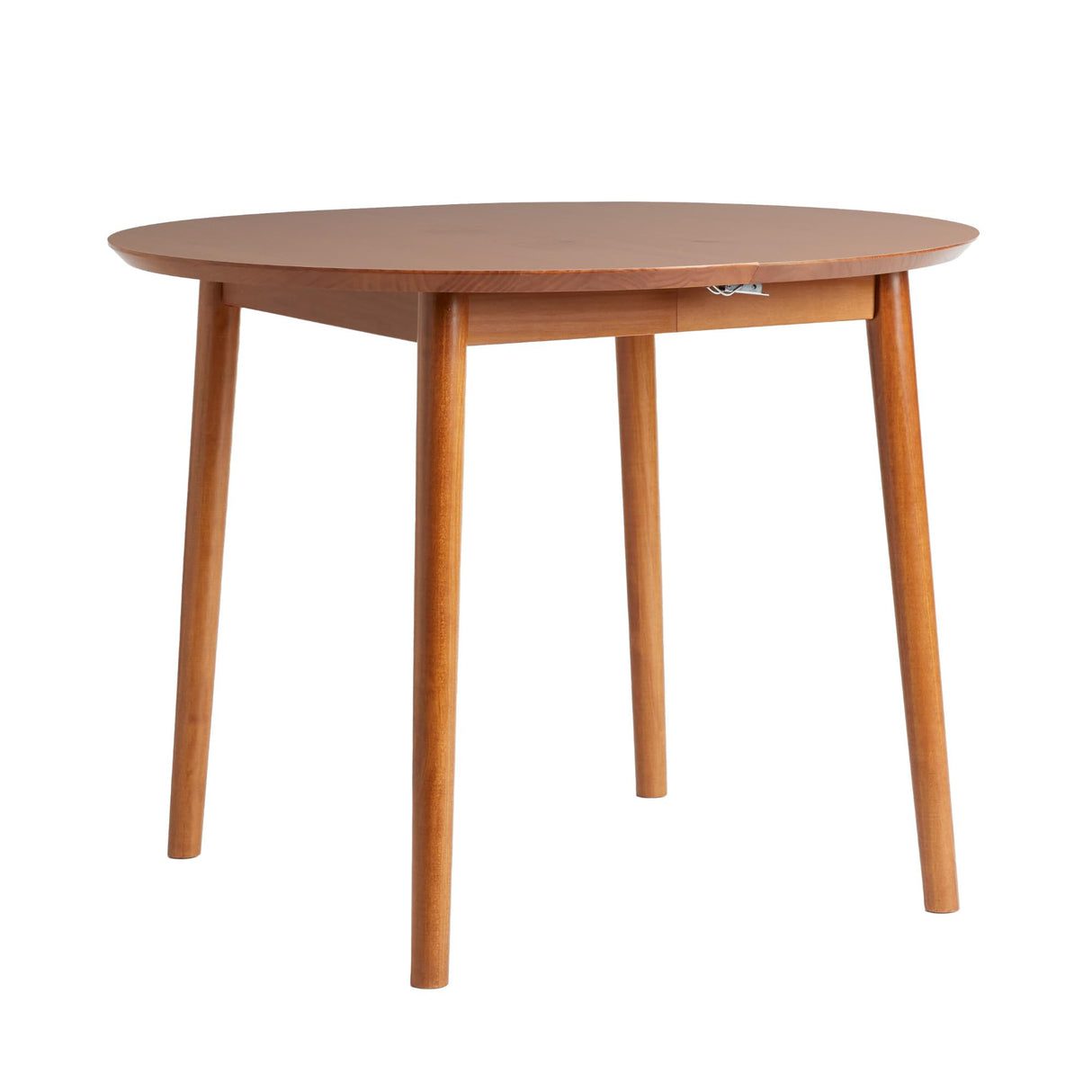 Walker Edison Mid Century Solid Wood Oval Extension Dining Table with Hairpin Legs and Removable Leaf, 60 Inch, Caramel Walker Edison