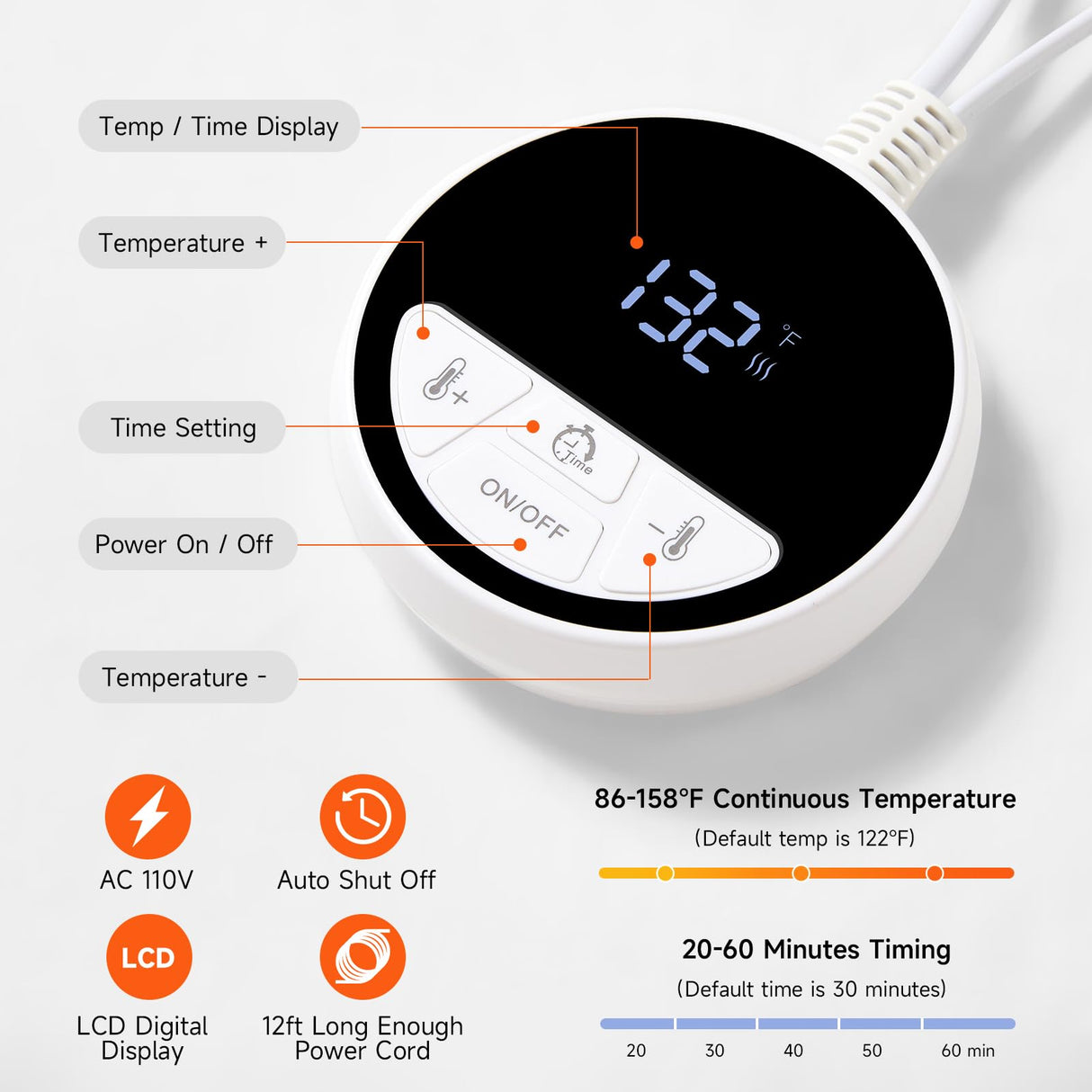 JOBYNA Sauna Blanket for Home, 75'' x 31'' Sauna Blanket with 20-60 Minutes Timer, 86℉-158℉ Temp Adjustable, 280W Auto Shut Off Sauna Bag for Home Relaxation, Wellness & Recovery JOBYNA