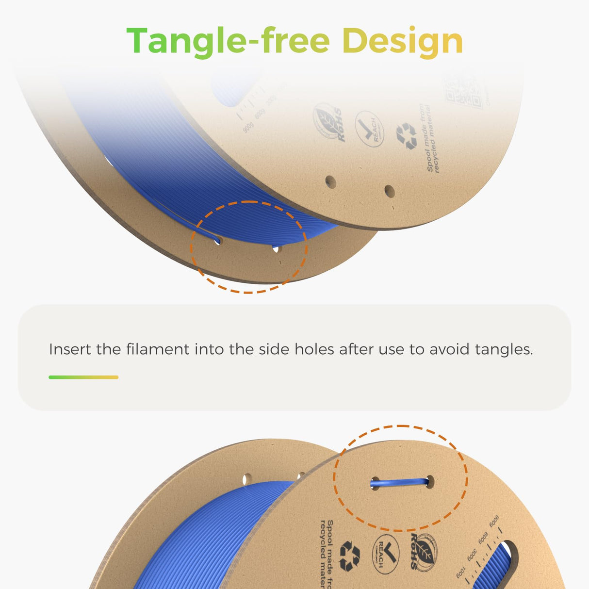 Official Creality Hyper PLA Filament Bundle, Up to 600mm/s High Speed 3D Printer Filament PLA, No-Tangling Stronger Toughness Fit Most 3D Printers Creality