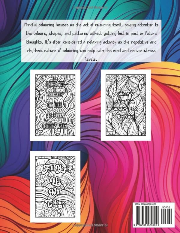 Mindfullness Colouring Book WoodArtSupply