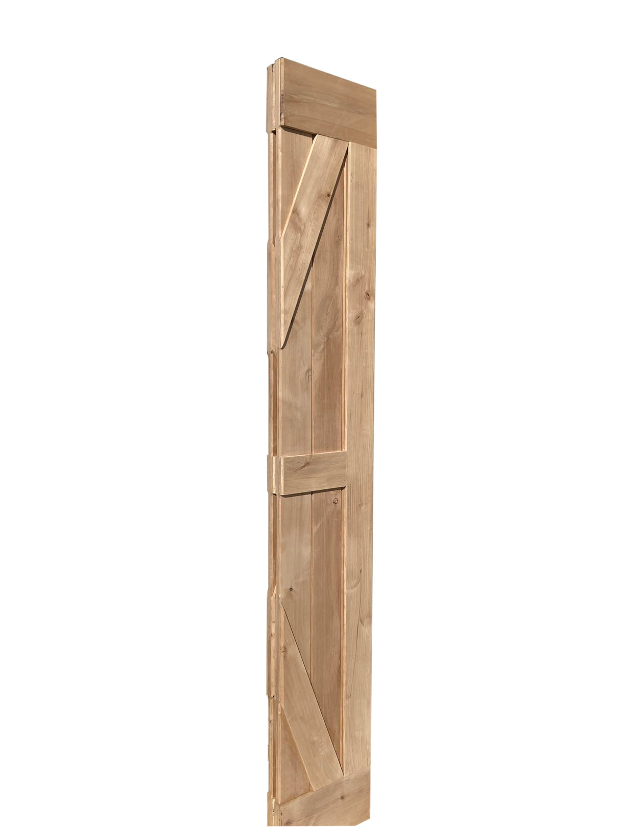 LUBANN 25.5 x 84 Unfinished Rustic Alder Solid Wood Bifold Barn Door Assembled bi-fold barn Door Ready to Install bifolding Door Bifold Door Slab LUBANN
