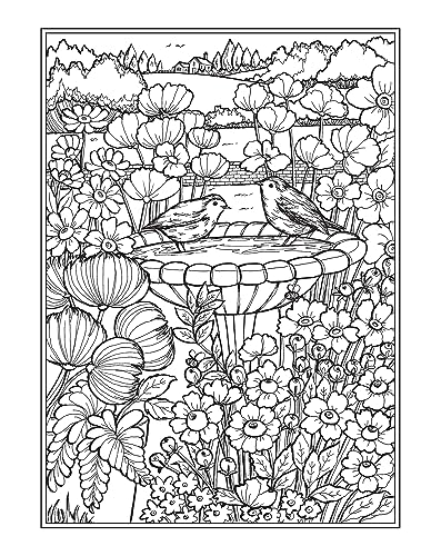 Creative Haven Country Gardens Coloring Book (Adult Coloring Books: In The Country) Dover Publications