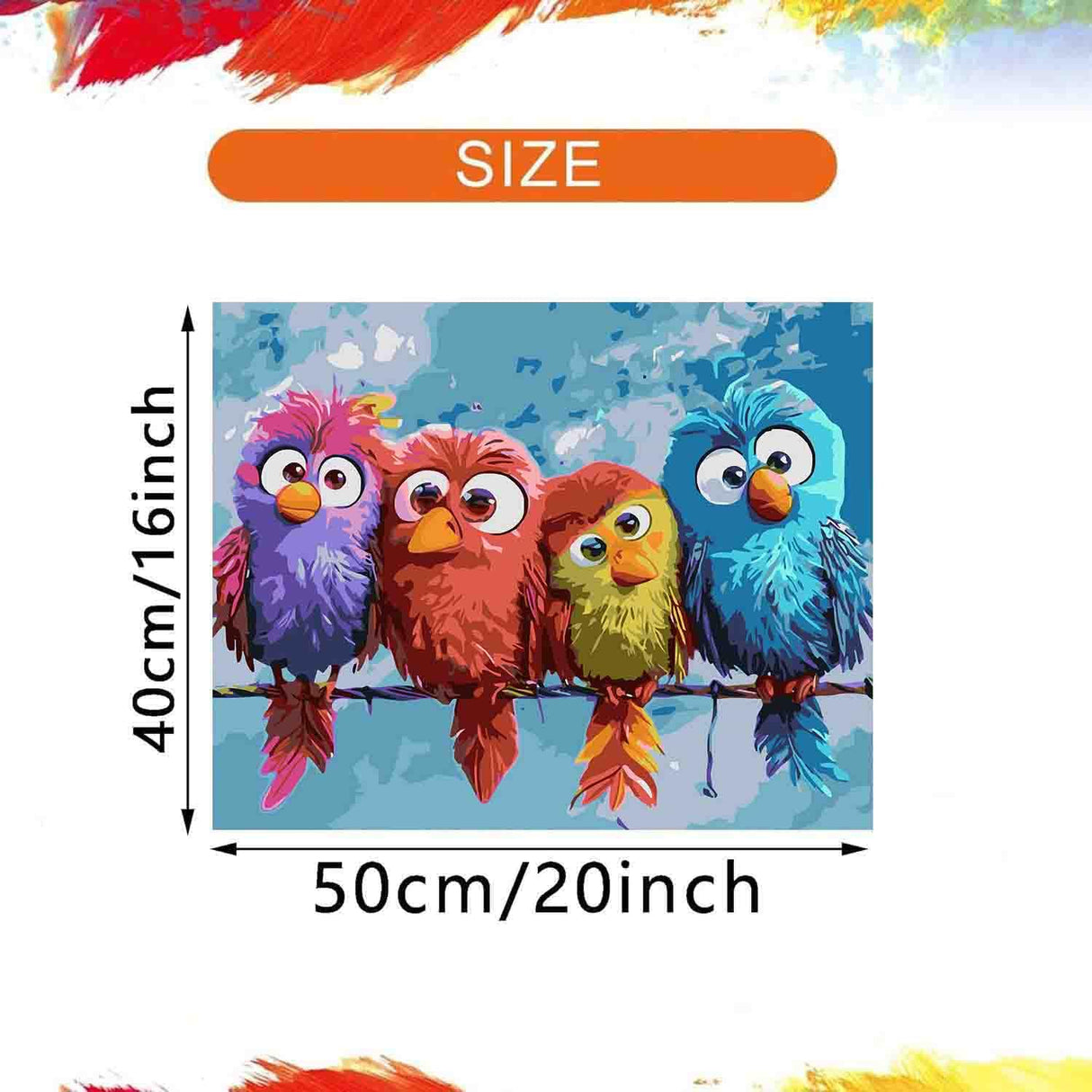 DYAIANGMU Bird Paint by Numbers Kit for Adults Beginner,Paint by Number Kits on Canvas for Adults Beginner,Digital Oil Painting Kits for Home Wall Decor 19.6X15.7 inch (Without Frame) DYAIANGMU