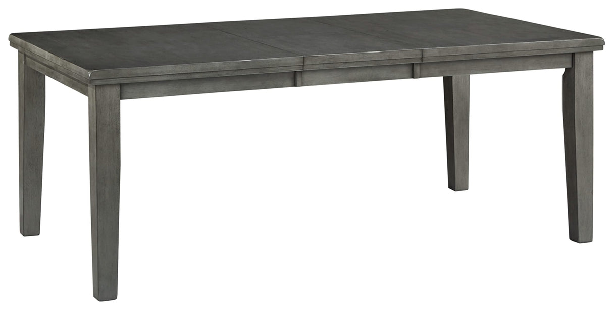 Signature Design by Ashley Hallanden Modern Farmhouse Dining Room Butterfly Extension Table, Dark Gray Signature Design by Ashley