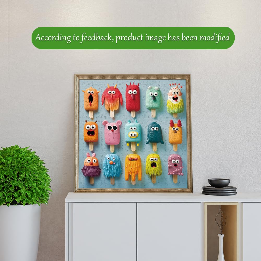500 Pieces Jigsaw Puzzles for Adults and Teens and Kids Family Happy Gift Colorful Popsicles (Monster Popsicles) fishwisdom