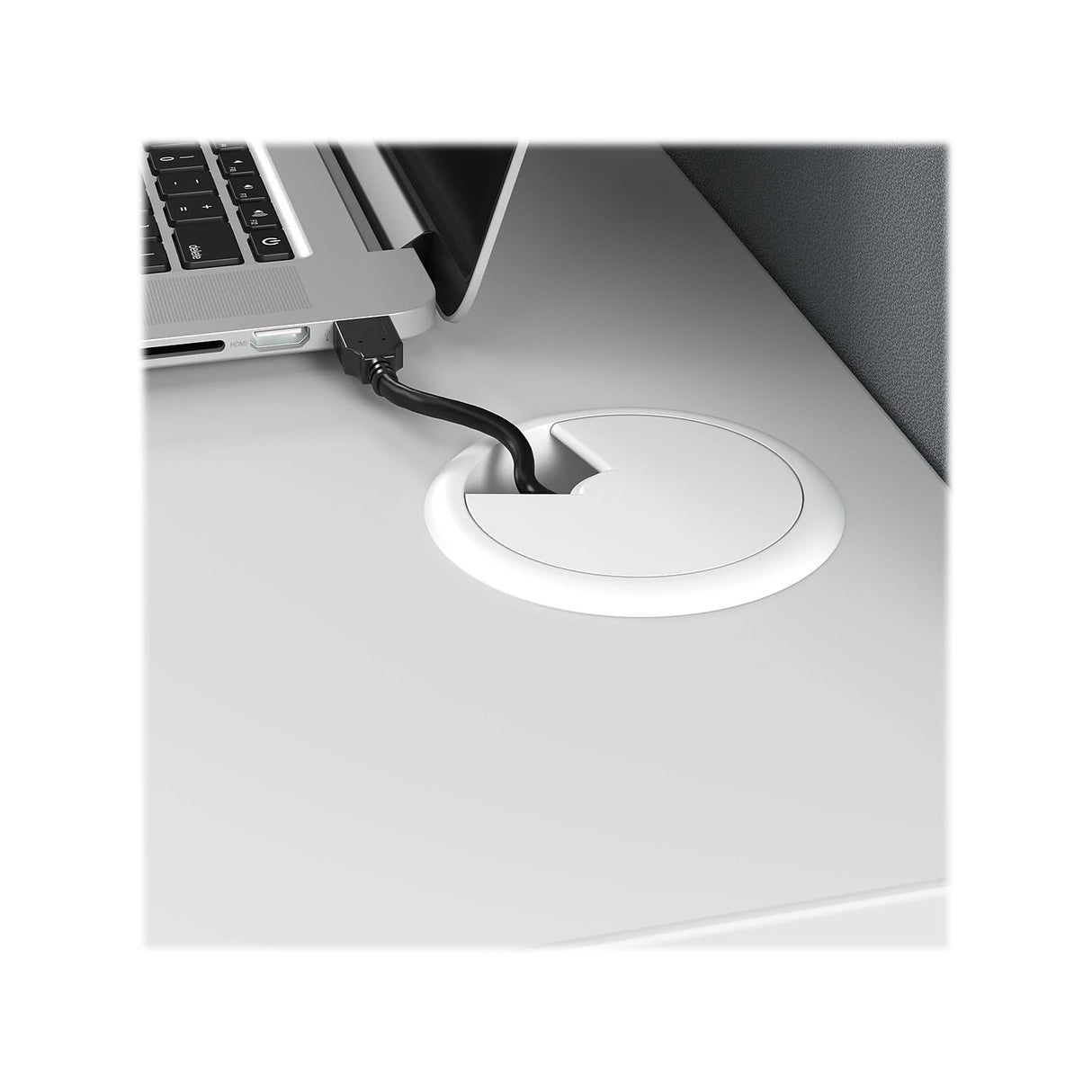 Bush Business Furniture Office in an Hour L Shaped Cubicle Desks with Storage, Drawers, and Organizers | Quad Workstation Set with Privacy Panels for Commercial Workspace, 4 Person, Pure White Bush Business Furniture