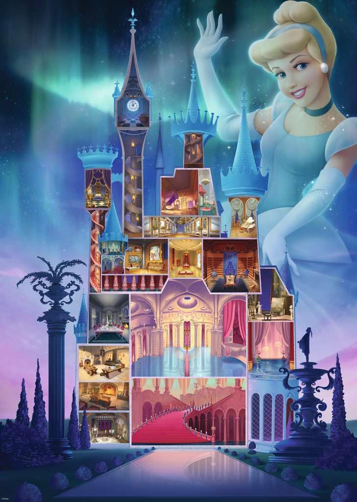 Ravensburger Disney Castle Collection - Cinderella 1000-Piece Jigsaw Puzzle | Unique, Perfect Interlocking Fit | Vibrant, Matte Finish | FSC-Certified Materials Ravensburger