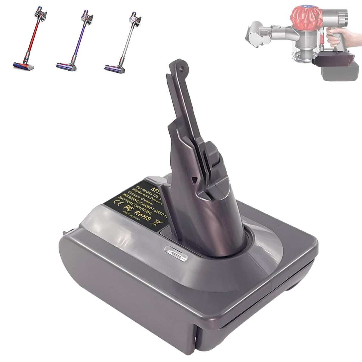 New Version V8 V7 Battery Adapter for Makita 18V Lithium Battery Convert to Replace for Dyson V8 V7 Battery, Work for Dyson V8/7 Series Vacuum Cleaners V8/7 Animal V8/7 Absolute V8/7 Motorhead ASUNT