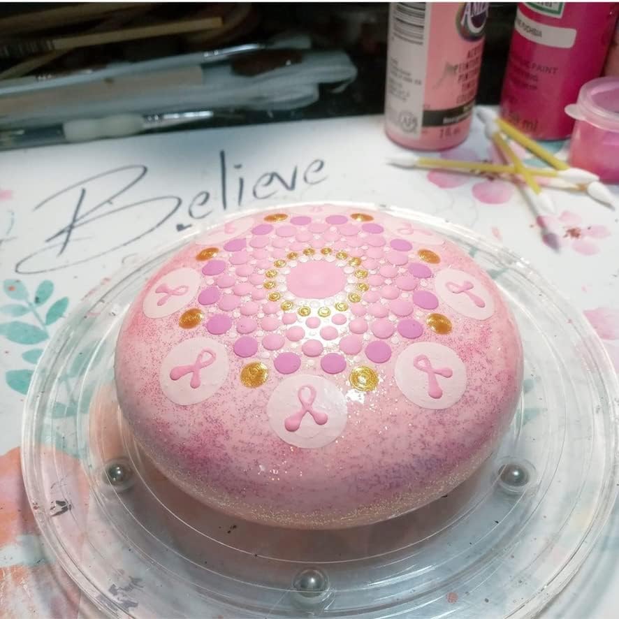 Rock molds for Making Art Stones with Dome Stencils - Design #2 and #3 - Happy Dotting Company - Smooth Rocks for Painting - DIY Painting - Dotting Mandala Art - Stone Crafts Painting - Silicone Mold Happy Dotting Company